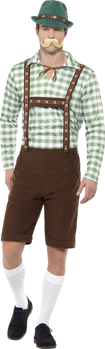 Boeren Tirol & Oktoberfest Kostuum | Manfred Tiroler Alpen Kostuum | Medium | Bierfeest | Verkleedkleding